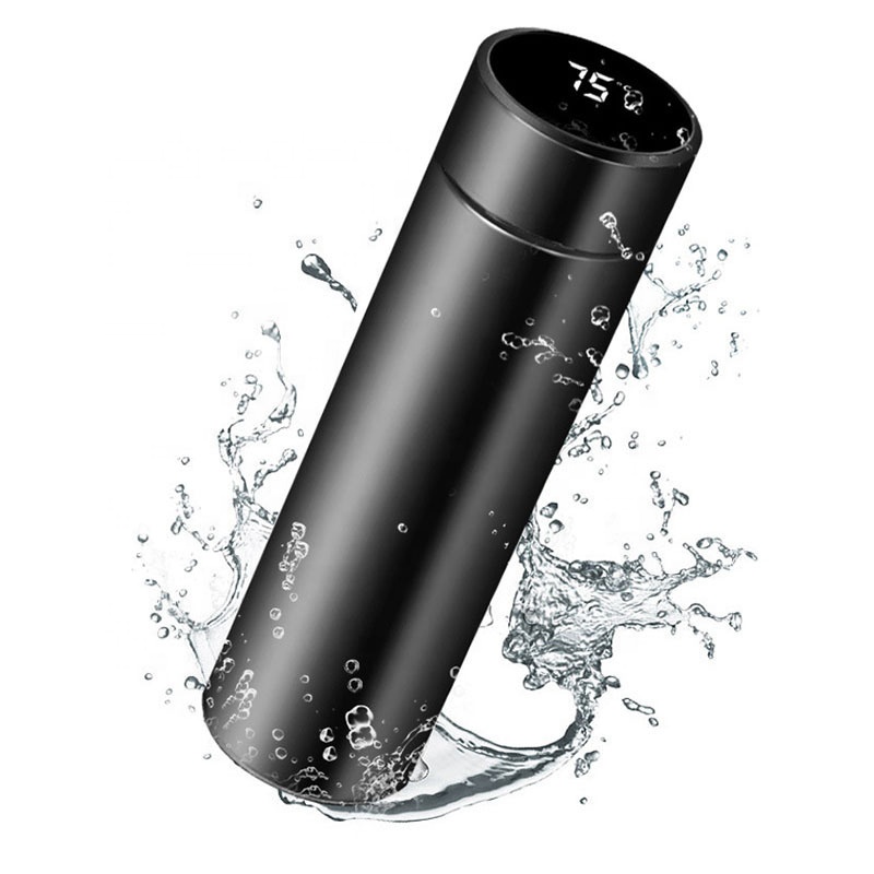 Outdoor Camping Equipment Stores - 500 ml isolierte Edelstahl-Smart-Thermoskanne mit Temperatur-LED,