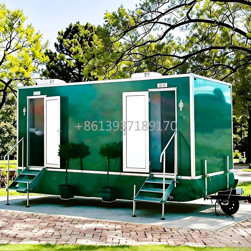 Outdoor Camping Shower - Mobiler Toilettenanhänger mit Waschbecken und Dusche