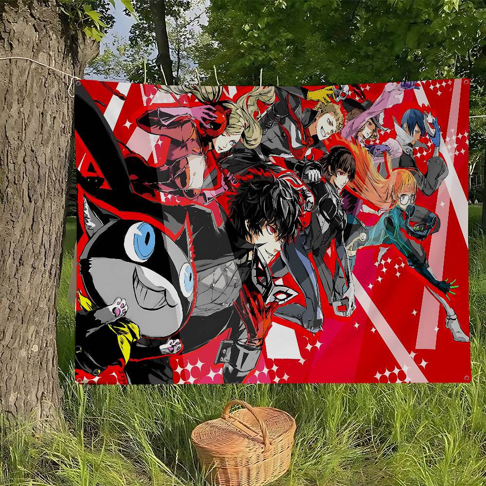 Outdoor Camping Rpg - RPG-Spiel P-Persona 5 Familientreffen Outdoor-Atmosphäre Flaggen