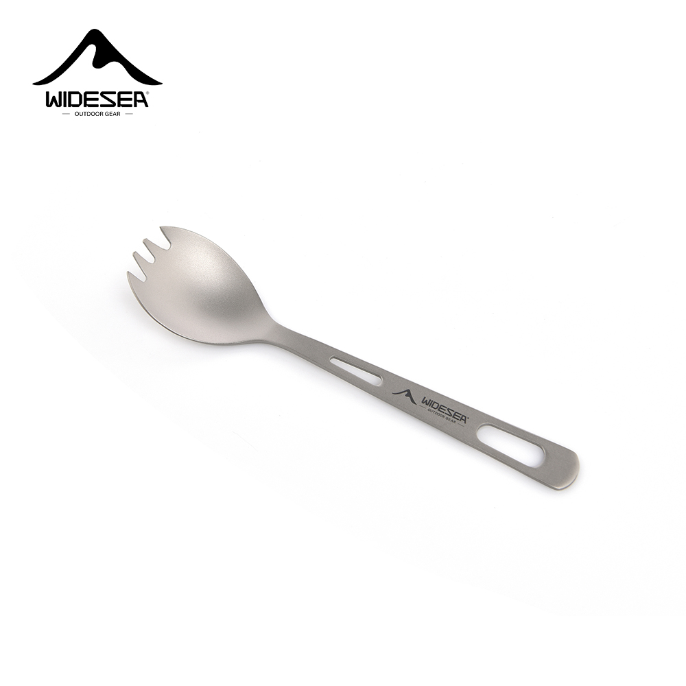 Outdoor Camping Kitchen Set - Widesea Camping-Kochset, Spork, Löffel aus Titan,
