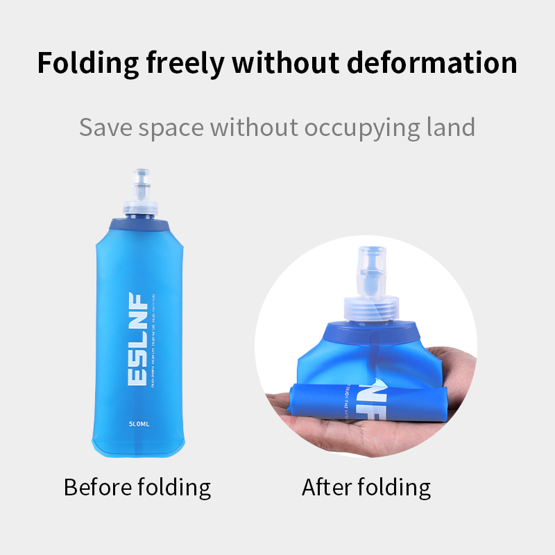 Outdoor Camping Water Tank - 500 ml zusammenklappbare Wasserflasche, weiche Flasche,