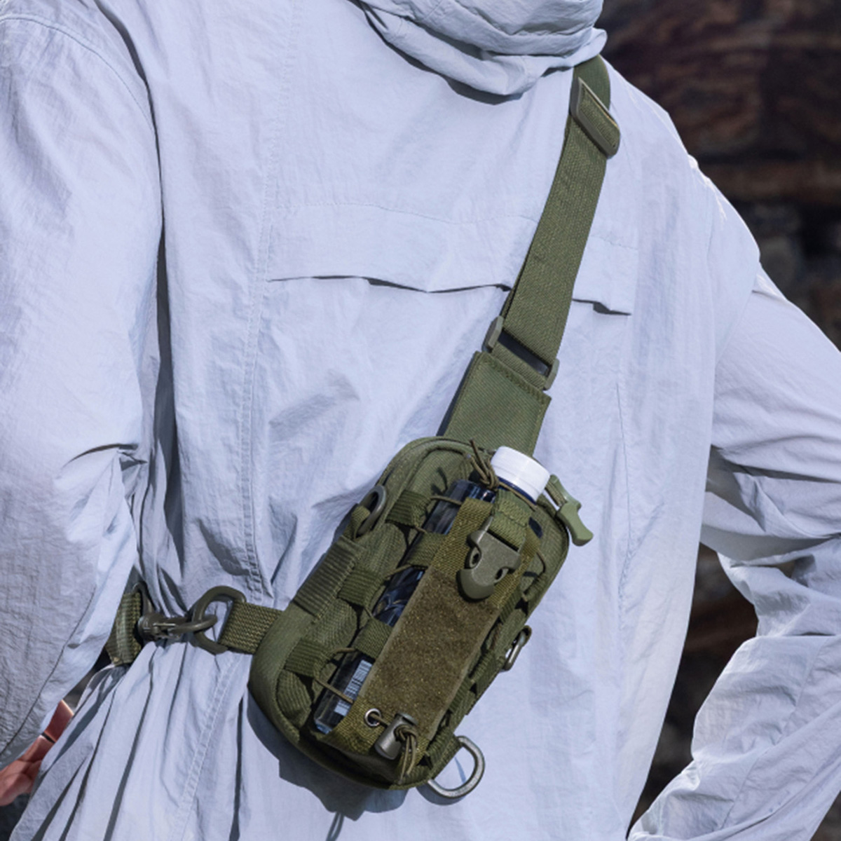 Outdoor Camping Backpack - Wasserflaschentasche, Cross-Body-Wasserflaschentasche, multifunktionale Becherschutzhülle, Wasserbecherhülle, Fahrradtasche,