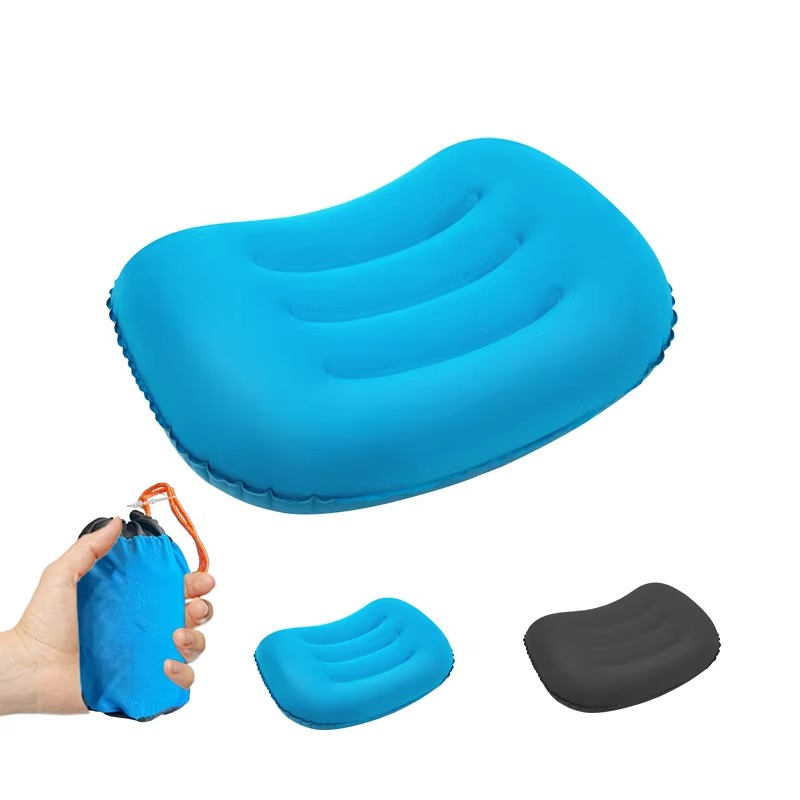 Camp Pillow Compressible - Ergonomisches aufblasbares TPU-komprimierbares Campingkissen, ultraleichtes, kompaktes