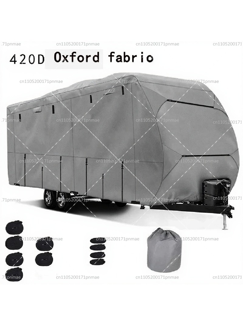 Outdoor Camping Wallpaper - Wasserdichte Oxford-Stoff Wohnmobilabdeckung für Outdoor-Camping, Anhängerabdeckung