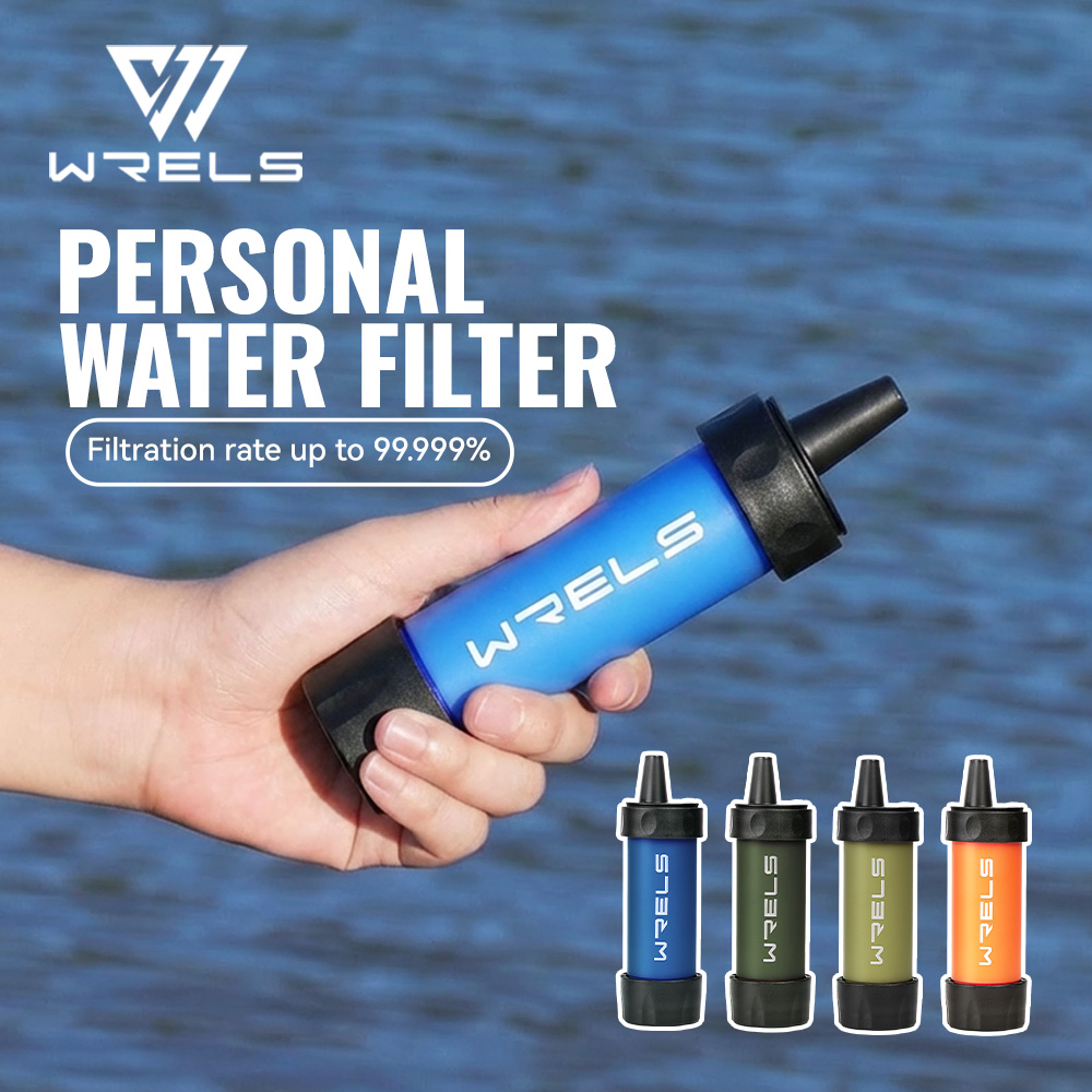 Portable Water Filter - WRELS Outdoor-Wasserreiniger Hochwertiger Camping-Wander-Notfall-Überlebensfilter Tragbares Wasserfiltrationssystem
