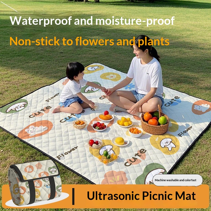 Outdoor Camping Mats Large - Verdickte Picknickdecke für den Frühling, wasserdicht,