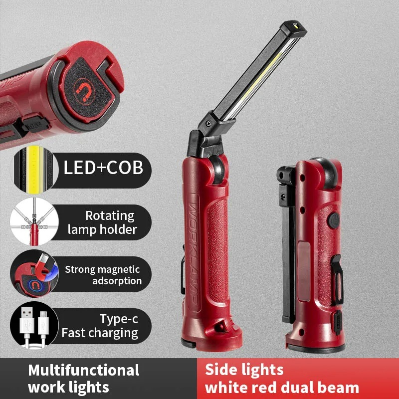 Outdoor Camping Lampe - COB LED-Arbeitsleuchte, wiederaufladbar, zusammenklappbare Taschenlampe, Outdoor,
