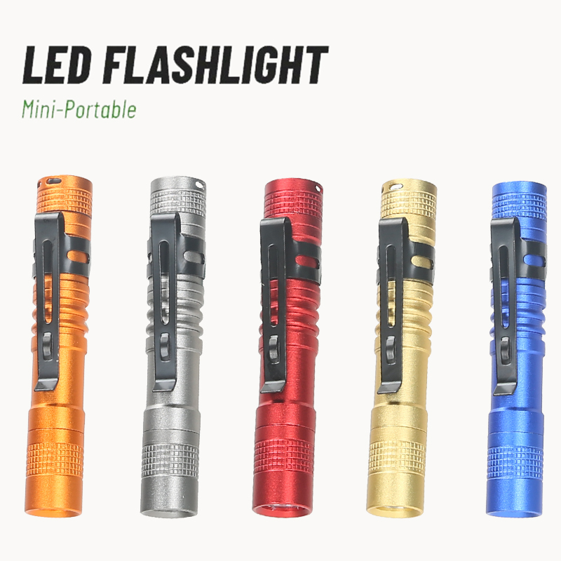 Outdoor Camping Lampe - Tragbare Mini-LED-Stift-Taschenlampe mit Stift-Clip, tragbare Ultra-Taschenlampe,