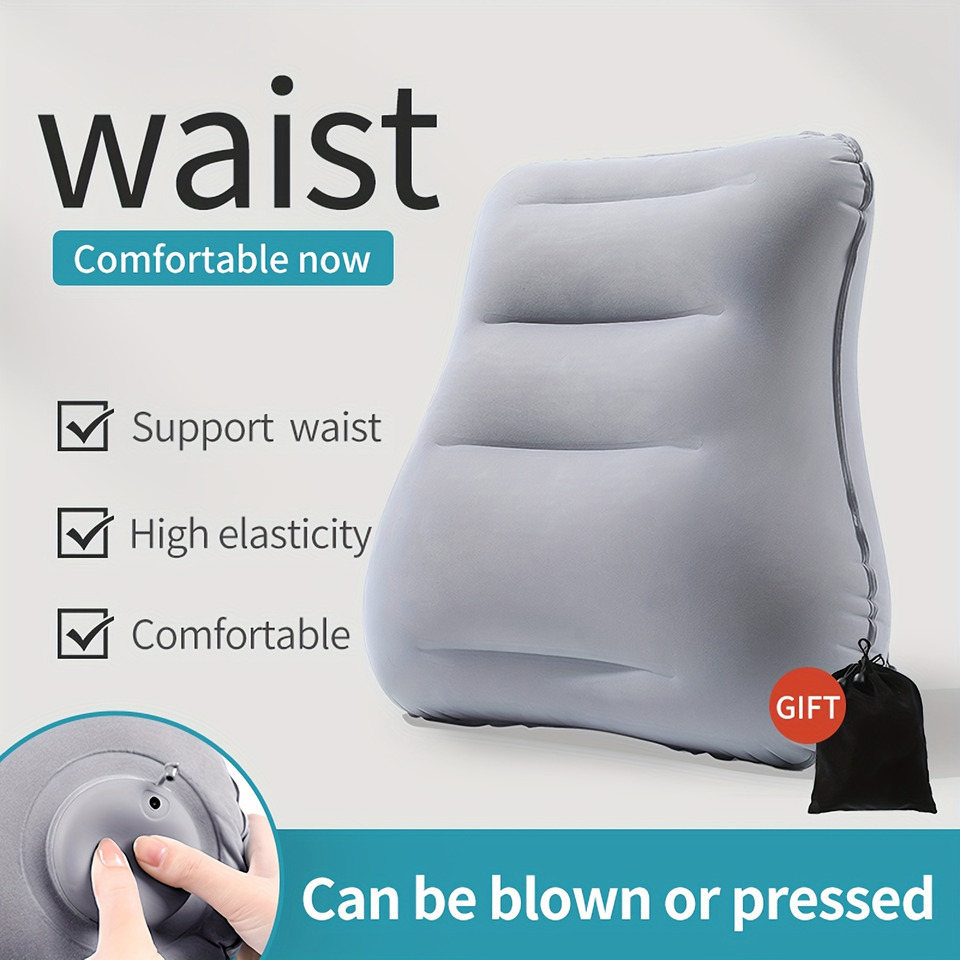 Camp Pillow Compressible - Aufblasbares Lendenwirbelstützkissen, aufblasbares Reisekissen für Schmerzen