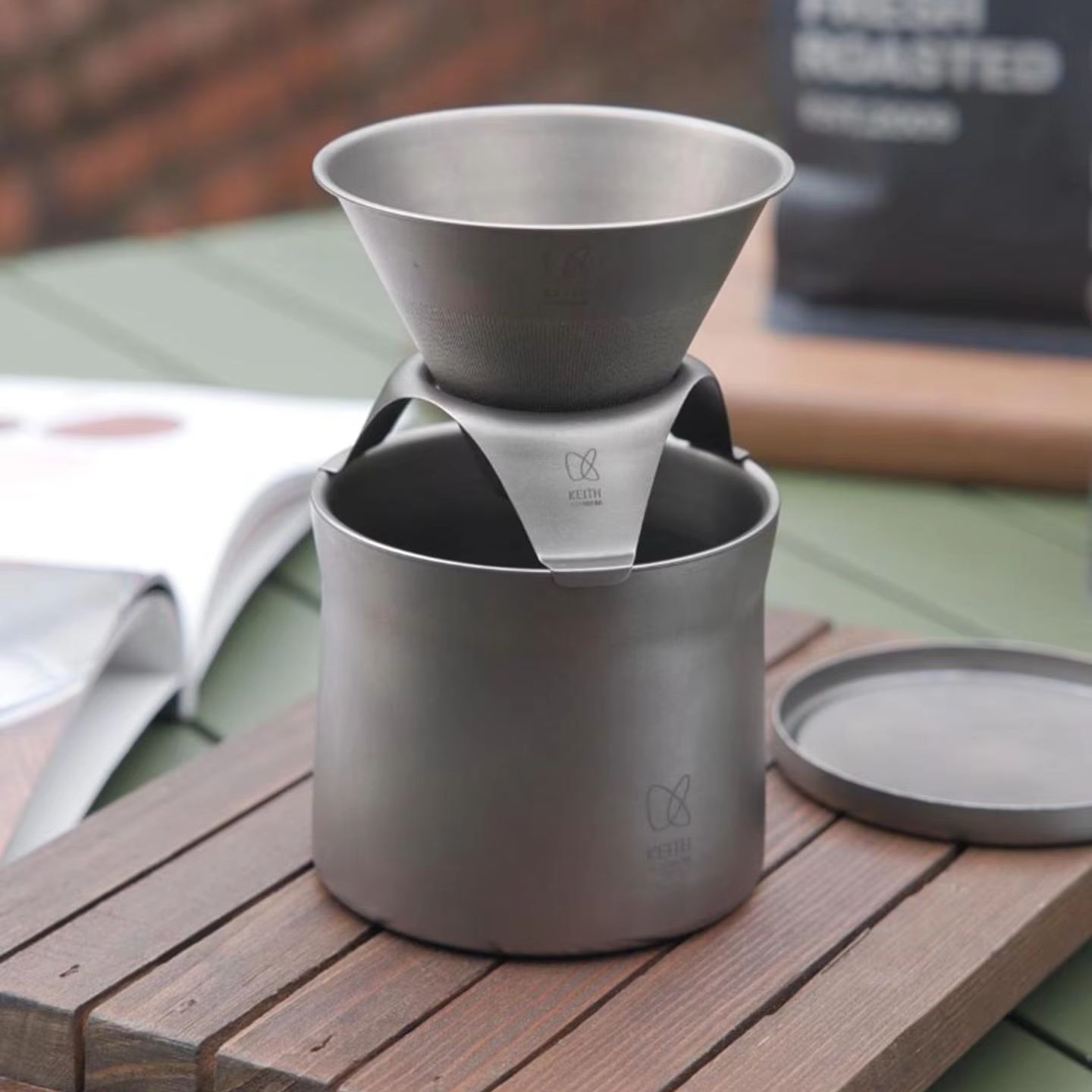 Outdoor Camping Wallpaper - KEITH Titan Handfilter-Kaffee-Set 220ml Doppelwandiger Becher
