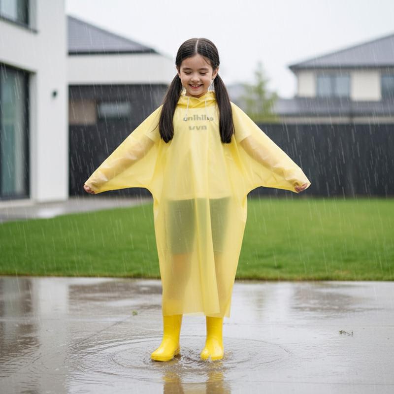 Outdoor Camping Activities For Kids - Einweg-Regenmantel für Kinder aus EVA, einteiliger