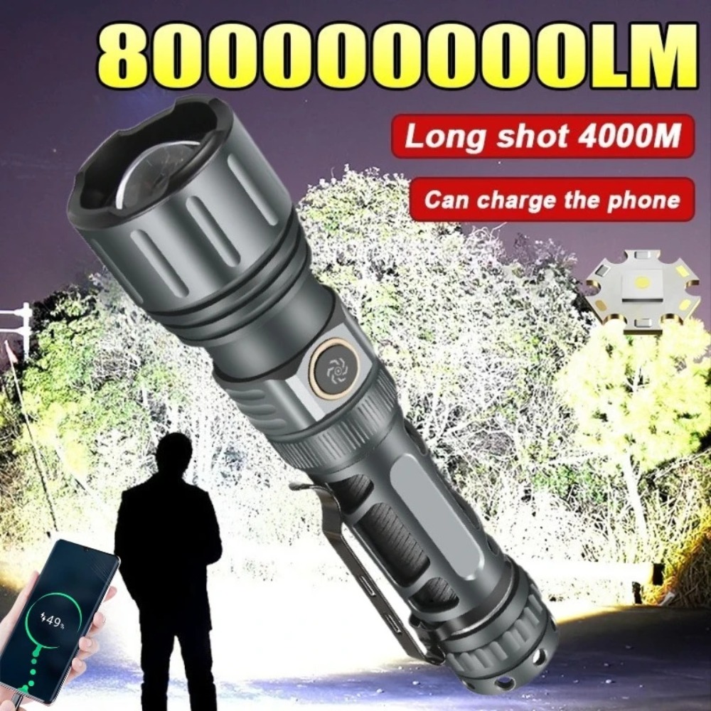 Outdoor Camping Lampe - Superhelle Taschenlampe Tragbare Wiederaufladbare LED-Lampe Taktische