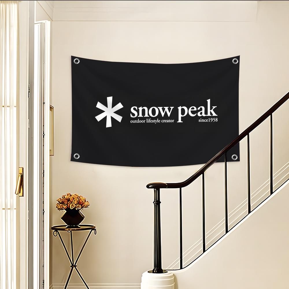 Outdoor Camping Brands - Snow P-peak Markenflaggen, Flaggen, individuell gestaltet,