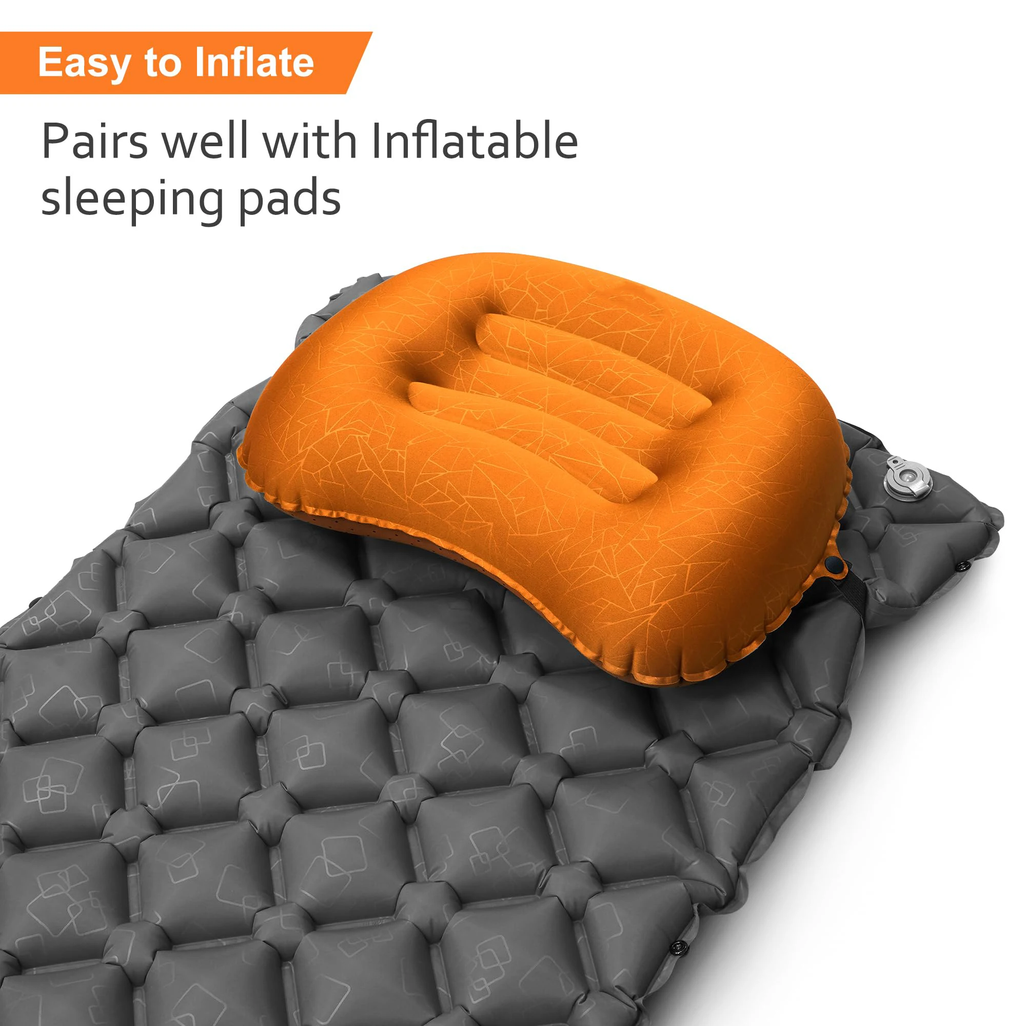 Camp Pillow Compressible - 1 Stück ultraleichtes aufblasbares Camping-Reisekissen –