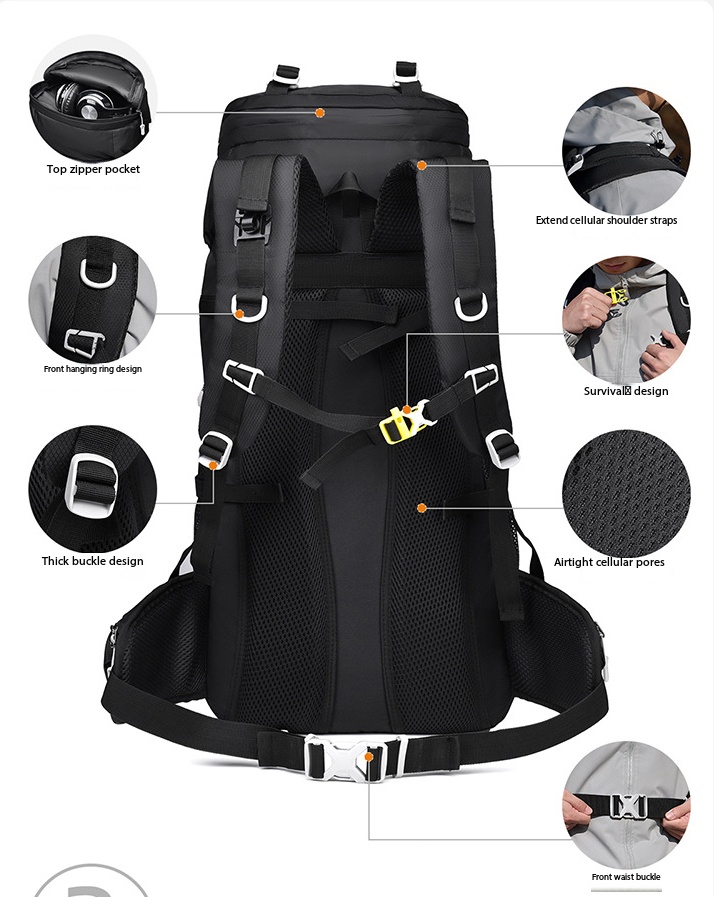 60L Großer Profi-Wanderrucksac – Outdoor Camping Backpack Bewertung und Preis