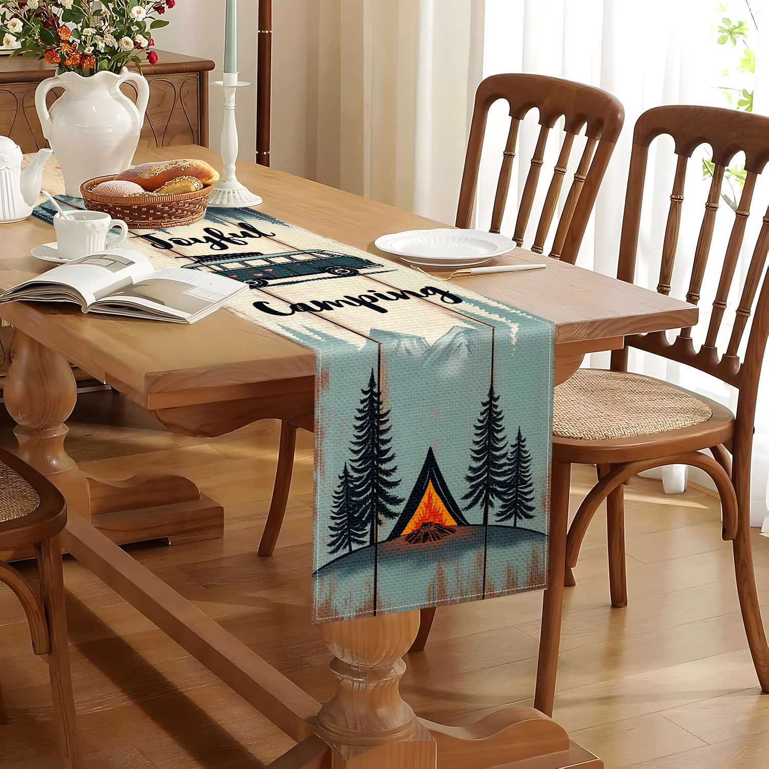 1 Tischläufer im Camping-Stil  – Outdoor Camping Exhibition Bewertung und Preis