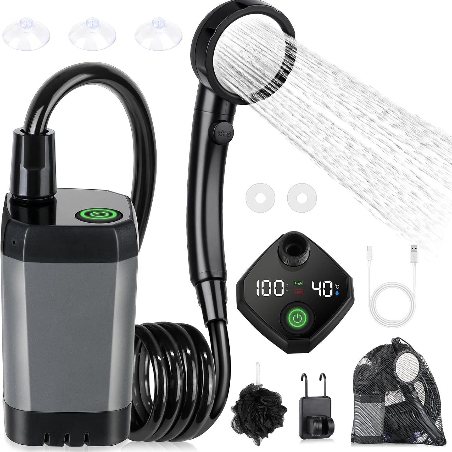 Tragbare Selbstansaugende Elek – Outdoor Camping Shower Bewertung und Preis
