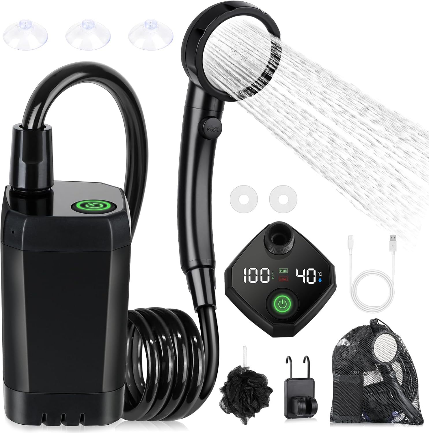 Tragbare Selbstansaugende Elek – Outdoor Camping Shower Bewertung und Preis