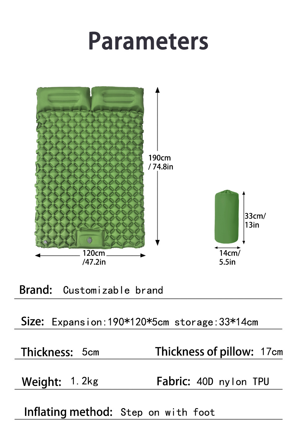 Heißer Verkauf: Aufblasbare Ca – Camp Pillow Compressible Bewertung und Preis