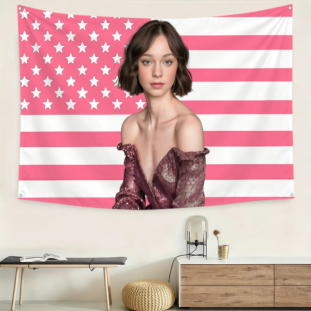 Actor E-Emma Myers Flaggen-Ban – Outdoor Camping Wallpaper Bewertung und Preis