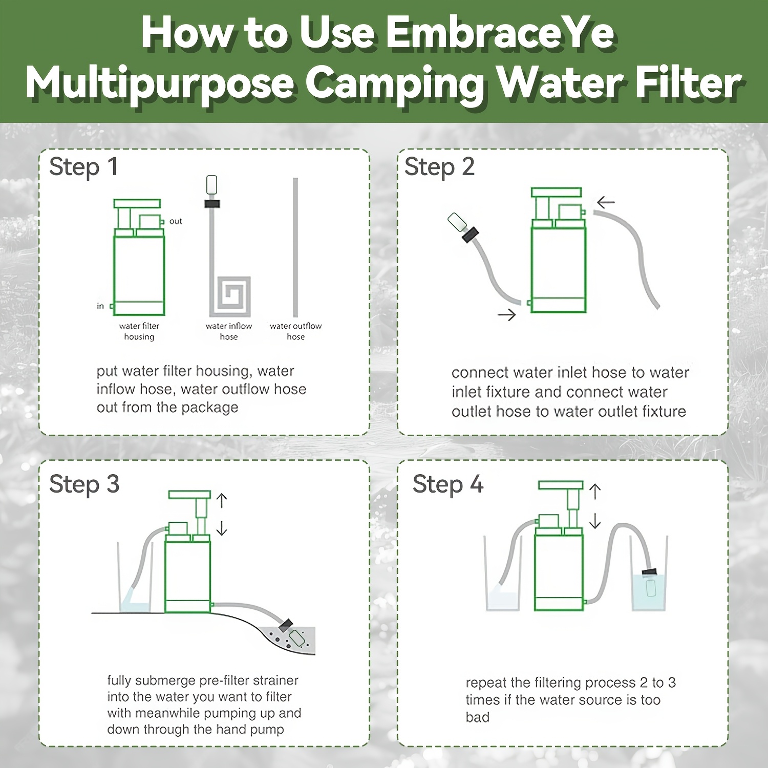 Tragbare Wasseraufbereitungspu – Portable Water Filter Bewertung und Preis