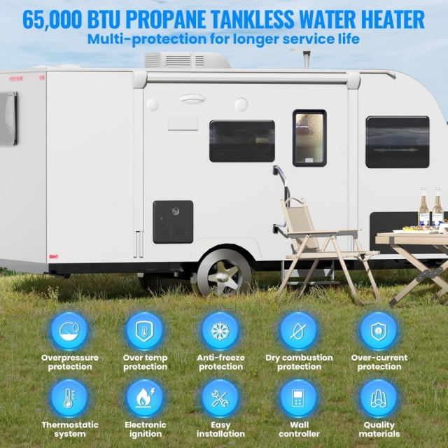 Tragbarer 12V Gas-Wassererhitz – Outdoor Camping Shower Bewertung und Preis