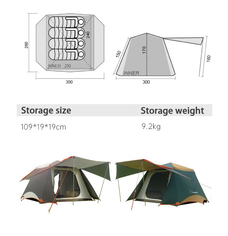 Vidalido Khemah Kemah Namiot A – Camping Zelt Outdoor Bewertung und Preis