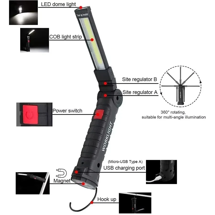 Neue tragbare COB-LED-Taschenl – Outdoor Camping Lampe Bewertung und Preis