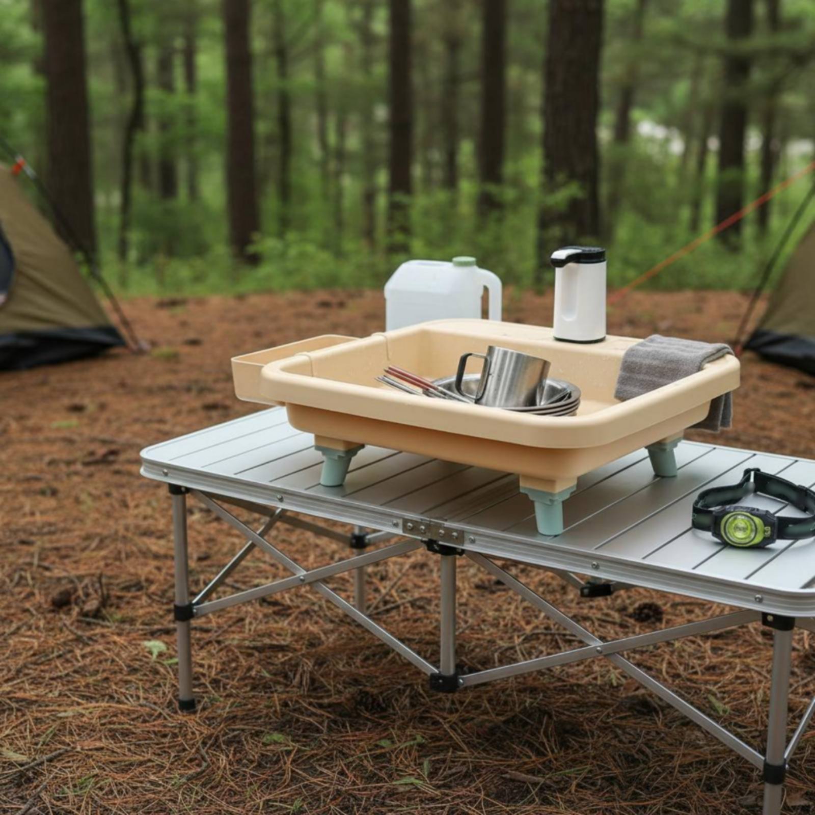 Tragbare Handwaschstation mit  – Outdoor Camp Bewertung und Preis