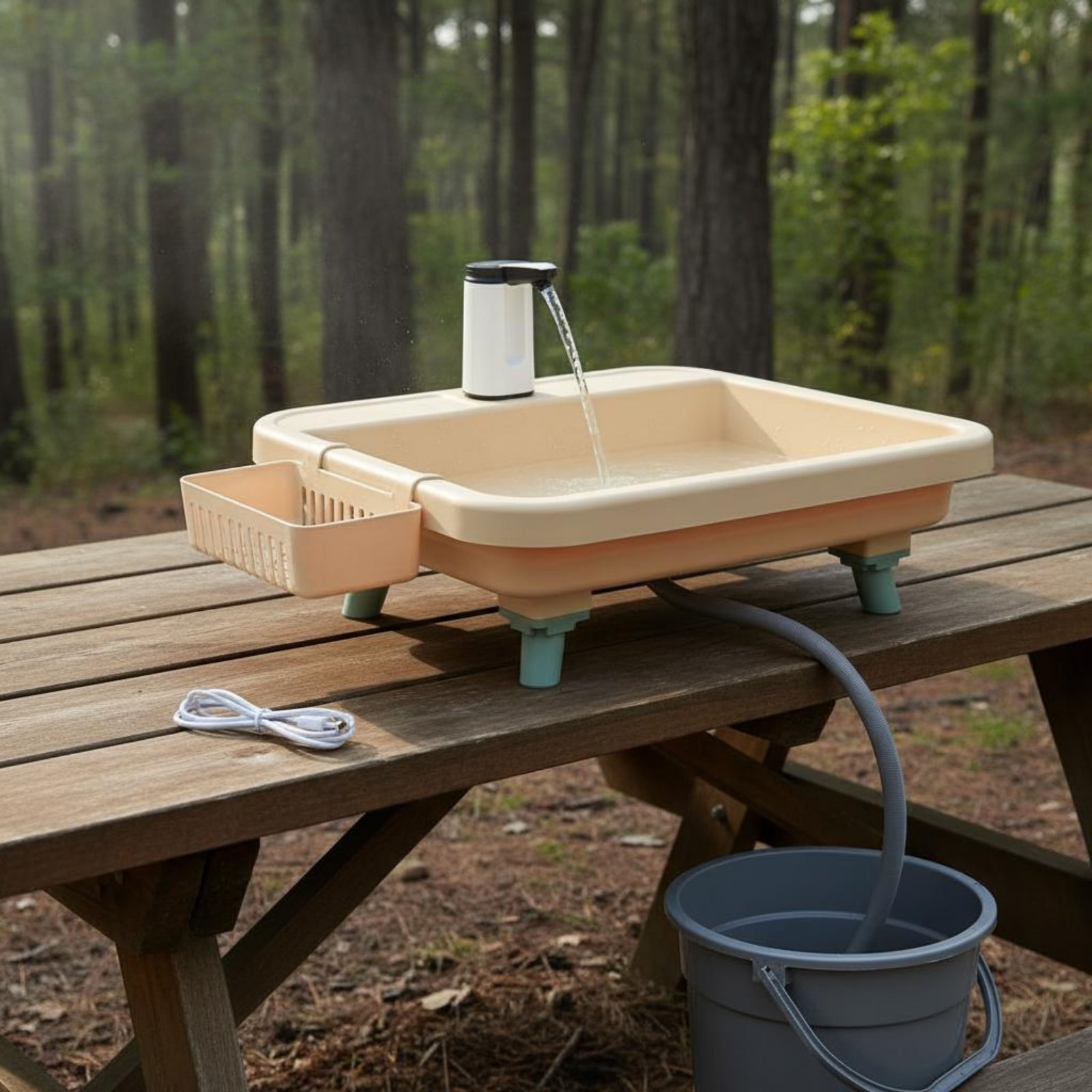 Tragbare Handwaschstation mit  – Outdoor Camp Bewertung und Preis
